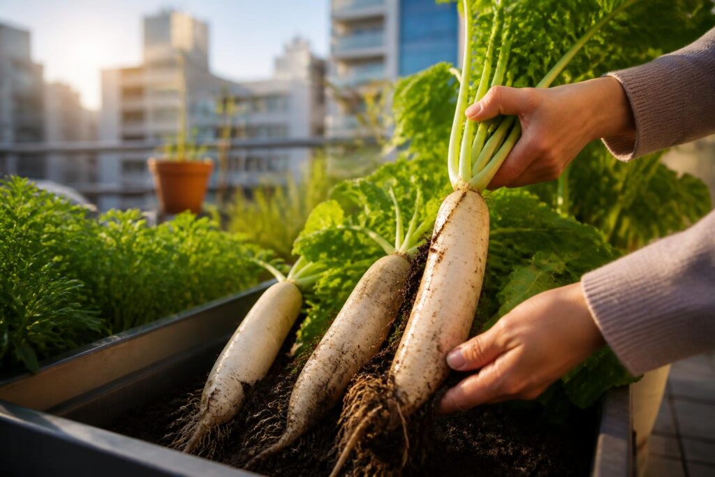 découvrez pourquoi le daikon, ce radis japonais, gagne en popularité dans nos jardins urbains grâce à ses bienfaits et sa culture facile.