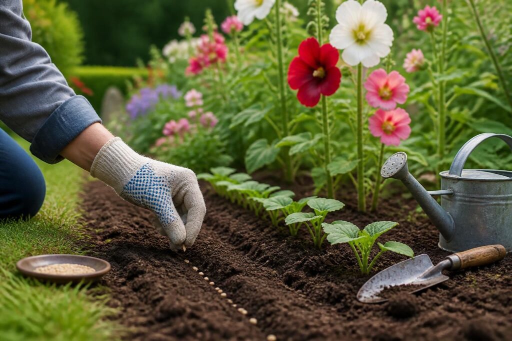 découvrez nos conseils pour réussir la plantation des graines de rose trémière et embellir votre jardin avec de magnifiques fleurs colorées.