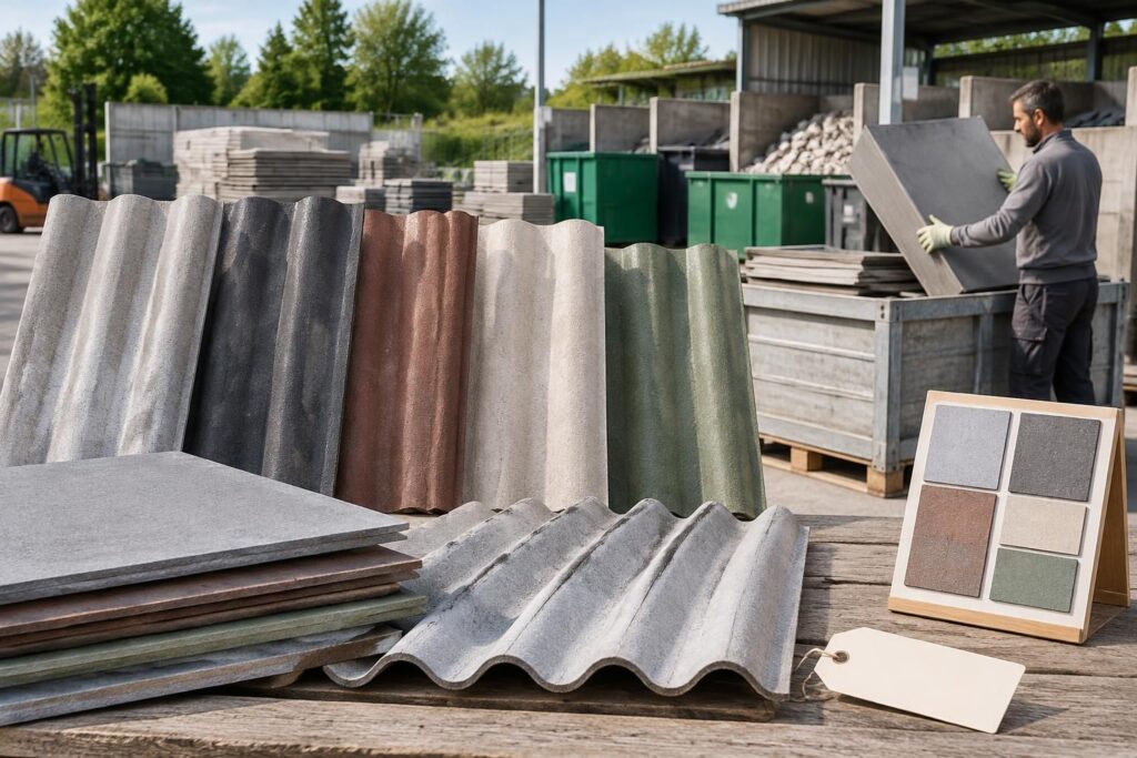 comparez les prix des plaques en fibrociment sans amiante, explorez les couleurs disponibles et découvrez les règles pour les recycler correctement.